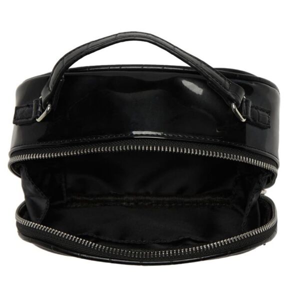 TAHARI Laguna Crossbody Bag, Vegan Patent Leather, Black, Adjustable Strap, NWT - Picture 7 of 16